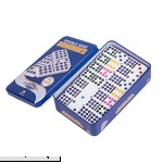 YH Poker Double 9 Color Dot Dominoes with tin Box  B07KYCR1JH